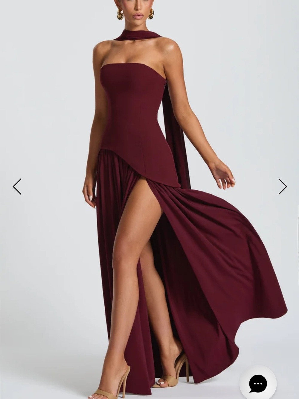 BABYBOO MALIYAH MAXI DRESS - CHERRY LACQUER